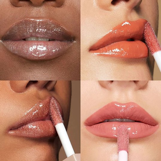 Lip balm nos lábios para hidratação