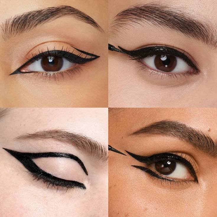 Olho com delineado gatinho.