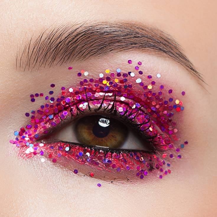 Maquiagem com glitter Rosa