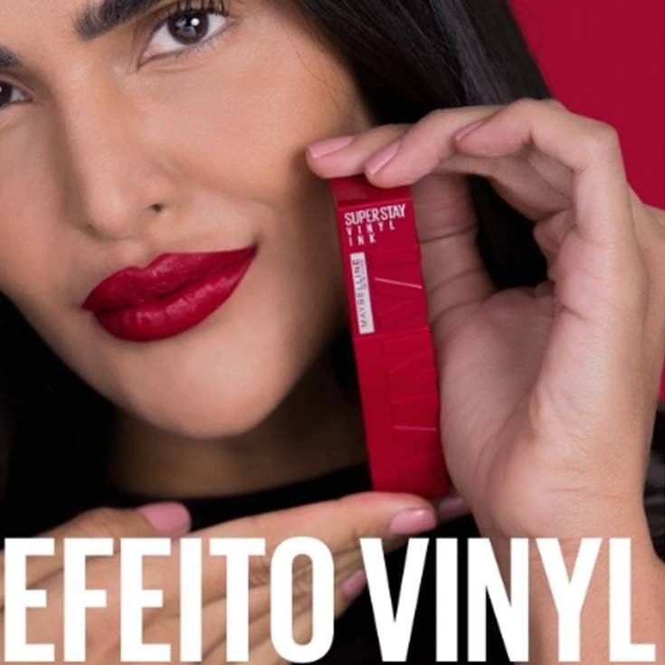 Batom efeito vinyl com acabamento espelhado