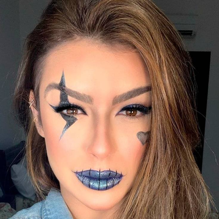 Maquiagem de Halloween fácil.