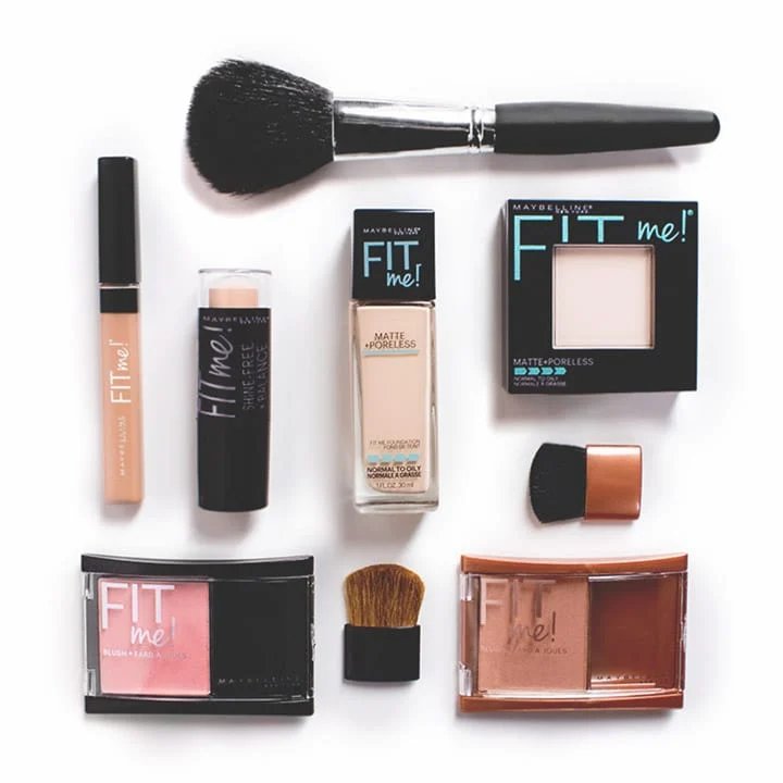 rotina de rosto base blush corretivo Fit Me