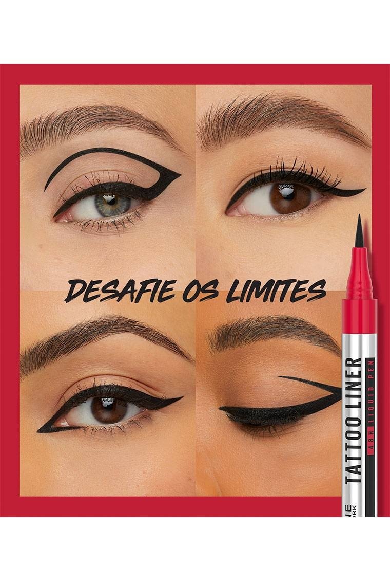 CANETA DELINEADORA MAYBELLINE NY TATTOO LINER 48H | Aplicação