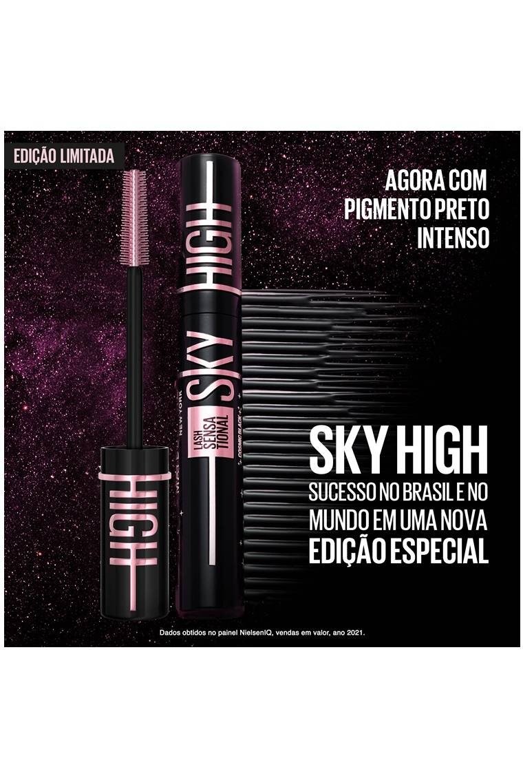 Máscara de Cílios Ski High Cosmic Black Lavável | Maybelline NY