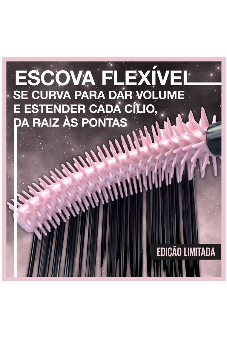 Máscara de Cílios Ski High Cosmic Black Lavável | Maybelline NY