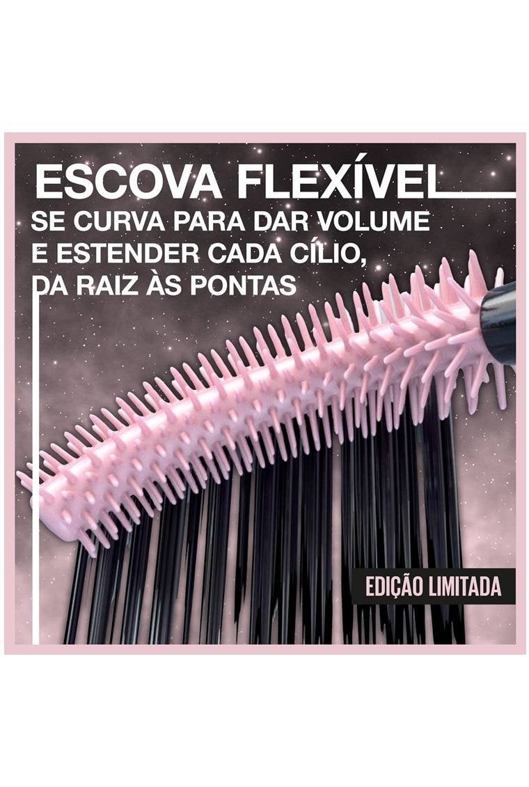 Máscara de Cílios Ski High Cosmic Black Lavável | Maybelline NY