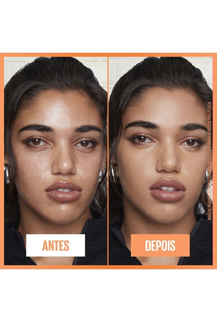 Base Líquida Maybelline NY Fit Me Fresh Tint com Vitamina C e FPS50 - COR 01 - 30ml | Antes e Depois