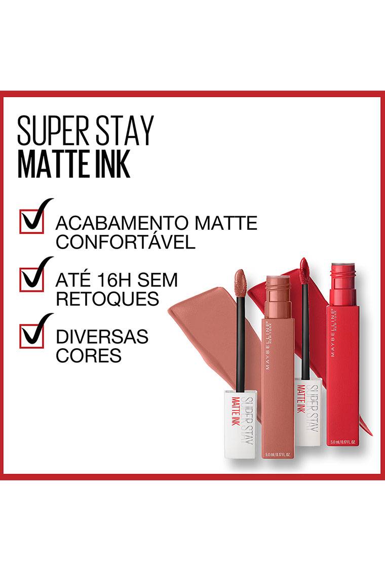 Batom Líquido SuperStay Matte Ink | Benefícios | Maybelline